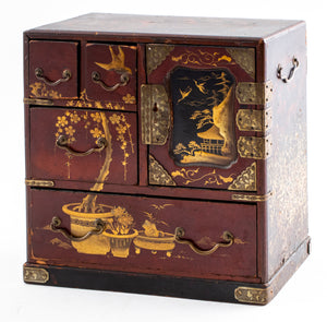 Japanese Lacquered Wooden Kodansu Cabinet (7279418310813)