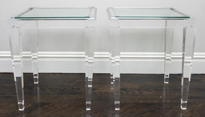 Modern Art Deco Revival Acrylic Side Tables (7226206093469)