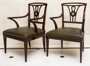 Pair of Queen Anne Revival Armchairs (7226232209565)