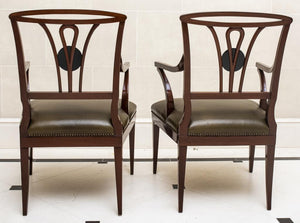 Pair of Queen Anne Revival Armchairs (7226232209565)