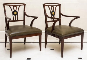 Pair of Queen Anne Revival Armchairs (7226232209565)