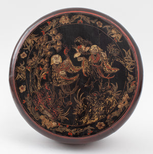 A Japanese Lacquered Drum-Shaped Box (7357417717917)