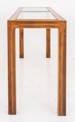 Widdicomb Manner, Modern Wood and Glass Table, 1980s (7515679621277)