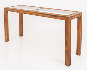 Widdicomb Manner, Modern Wood and Glass Table, 1980s (7515679621277)