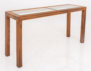 Widdicomb Manner, Modern Wood and Glass Table, 1980s (7515679621277)