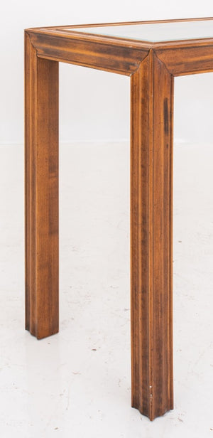 Widdicomb Manner, Modern Wood and Glass Table, 1980s (7515679621277)