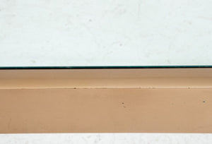 Modern Glass Inset Enamelled Frame Dining Table (8116920058163)