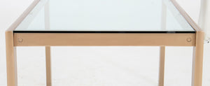 Modern Glass Inset Enamelled Frame Dining Table (8116920058163)