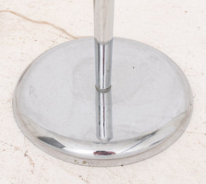 Art Deco Moderne Chrome Torchiere Floor Lamp (7590292521117)