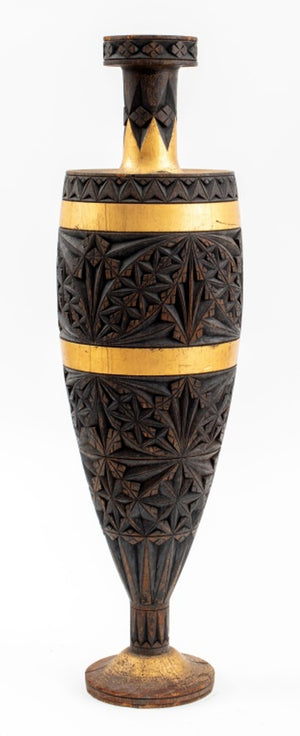 Aesthetic Movement Carved Gilt Wood Ornament Vase (8043156865331)