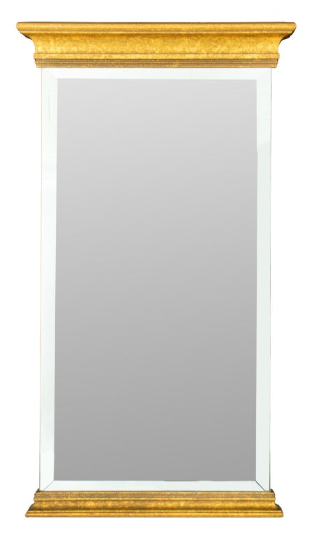 Neoclassical Style Giltwood Beveled Mirror