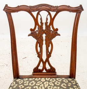 Chippendale Style Mahogany Side Chairs, ca. 1900, Set of 6 (8092211151155)