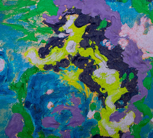 Kayo Lennar 'Purple Abstraction' Oil on Canvas (8091857518899)