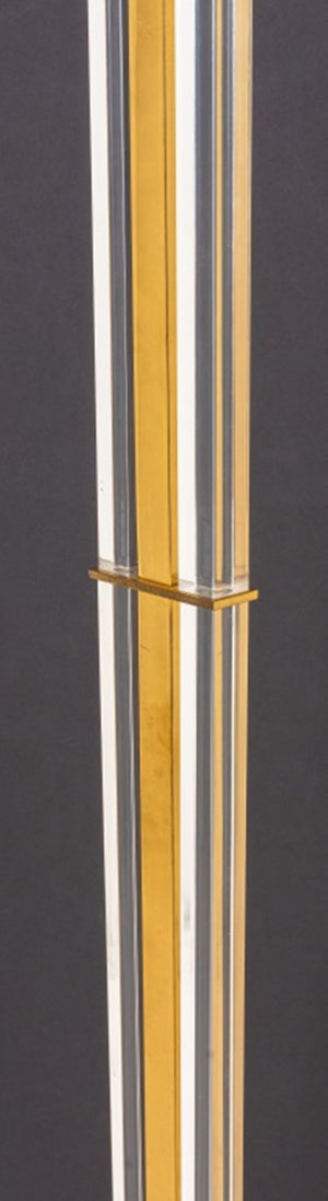 Mauro Marzollo for TVE Brass & Acrylic Floor Lamp (8167587676467)