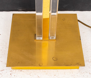 Mauro Marzollo for TVE Brass & Acrylic Floor Lamp (8167587676467)