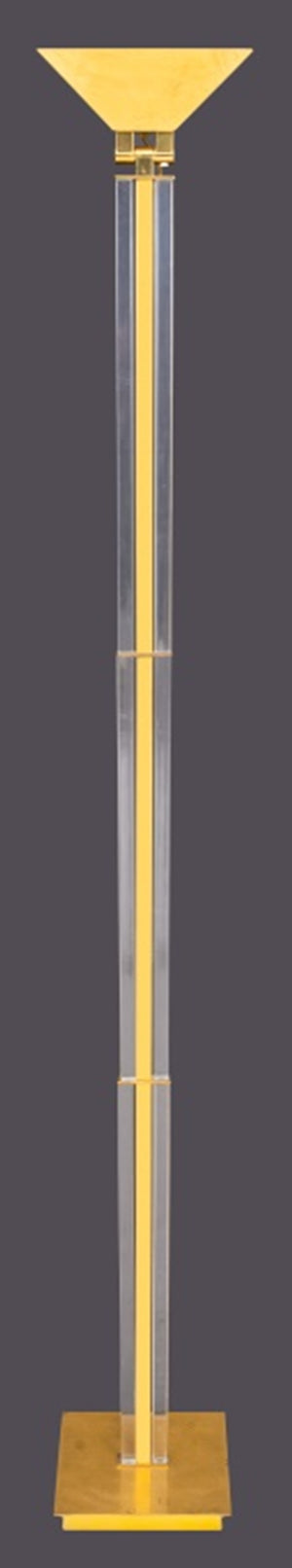 Mauro Marzollo for TVE Brass & Acrylic Floor Lamp (8167587676467)