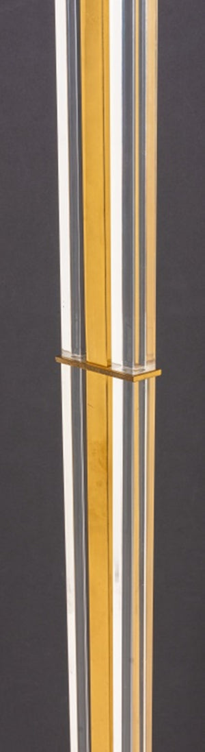Mauro Marzollo for TVE Brass & Acrylic Floor Lamp (8167587676467)
