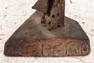 Illegibly Signed Brutalist Metal Sculpture (8155659403571)