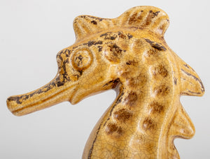 Craquelure Glazed Ceramic Seahorse Sculpture (8215620026675)