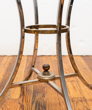 Jansen Style Chromed Metal Gueridon Side Table (7050677420189)