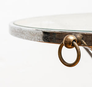 Jansen Style Chromed Metal Gueridon Side Table (7050677420189)