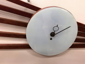 Atomic Era Enamel Face Wall Clock (6719895371933)