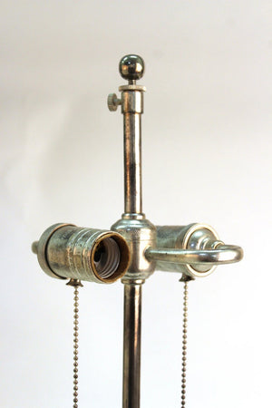Modern Table Lamp in Chrome and Clear Glass bulb holders (6719931875485)
