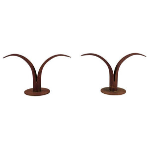 Ystad-Metall "Liljin" Candlesticks in Patinated Brass (6719748407453)